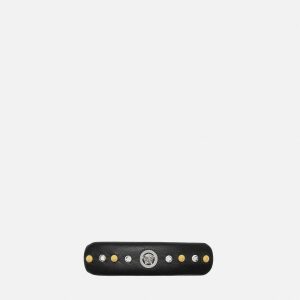 Embellished Leather Hair Clip