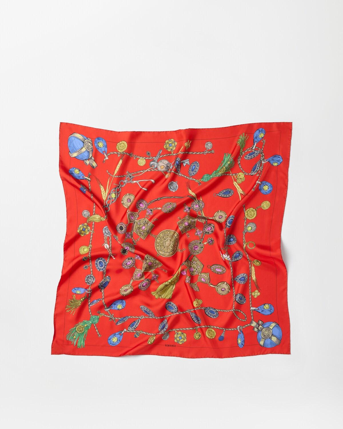 Printed Silk Twill Scarf 90 cm