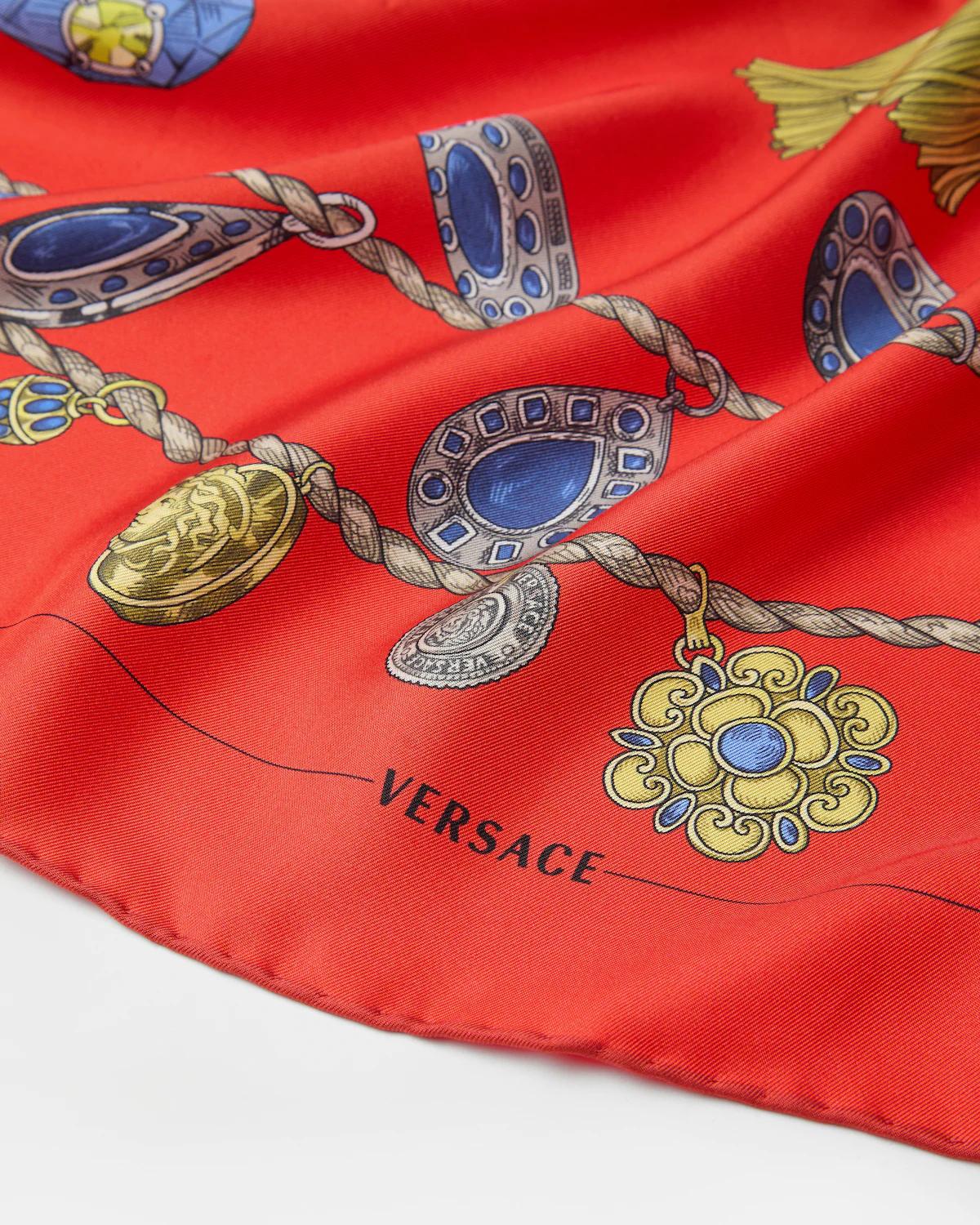Printed Silk Twill Scarf 90 cm - Image 2