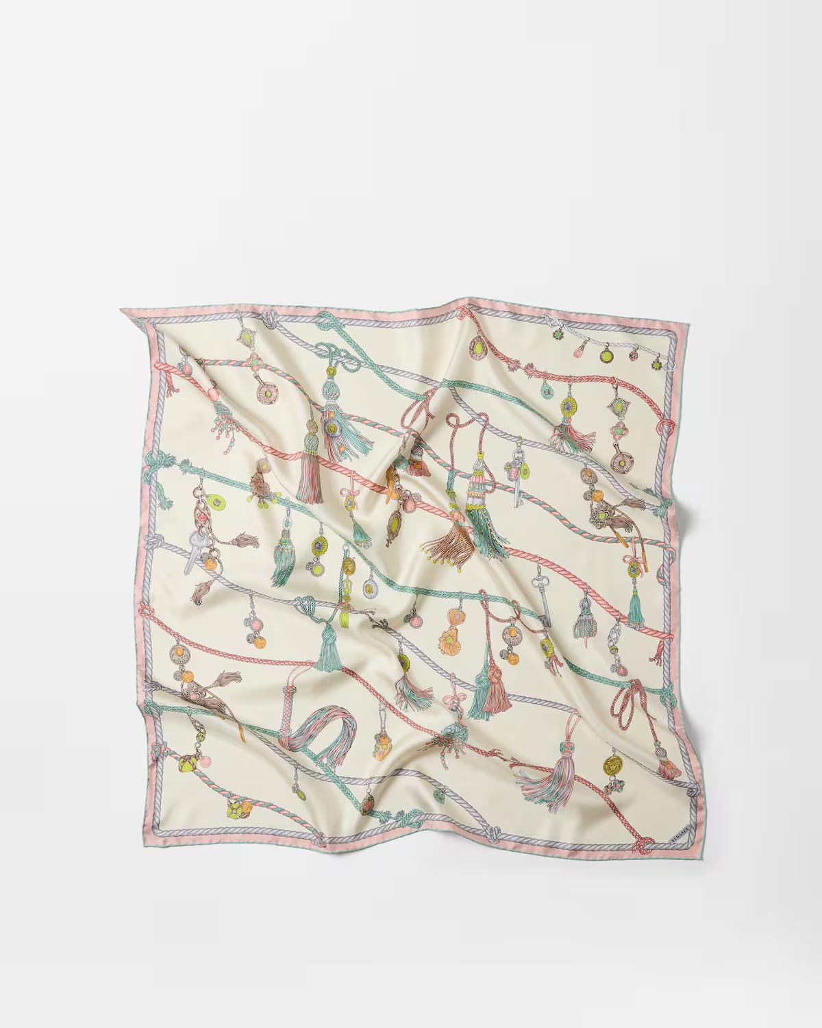 Printed Silk Twill Scarf 90 cm