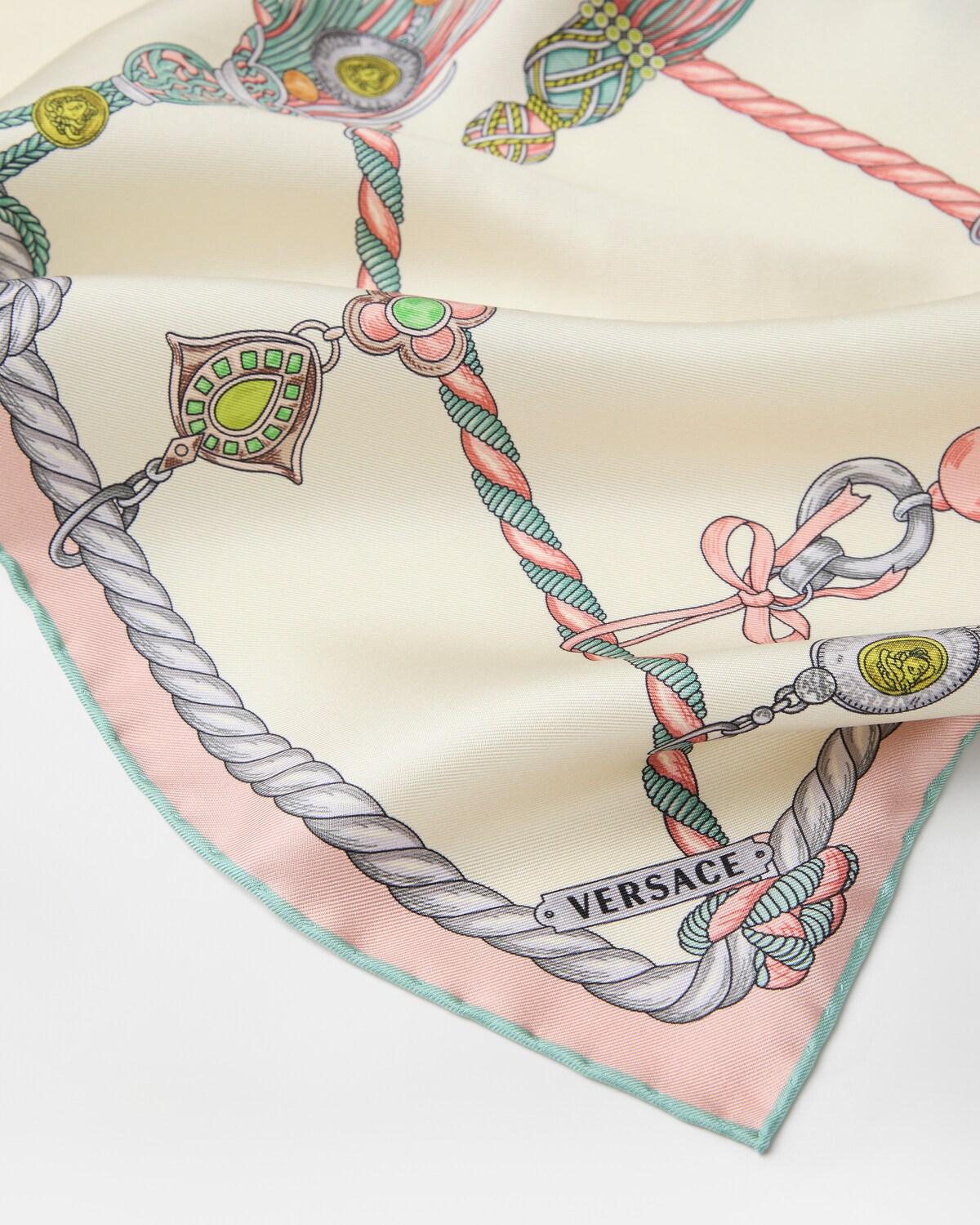 Printed Silk Twill Scarf 90 cm - Image 2