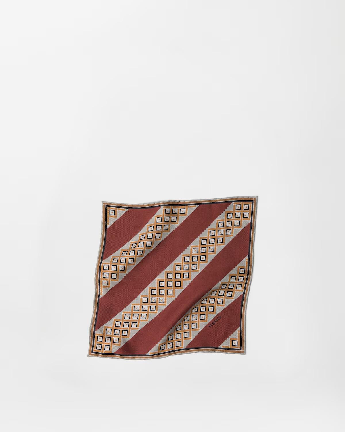 Printed Silk Twill Pocket Square