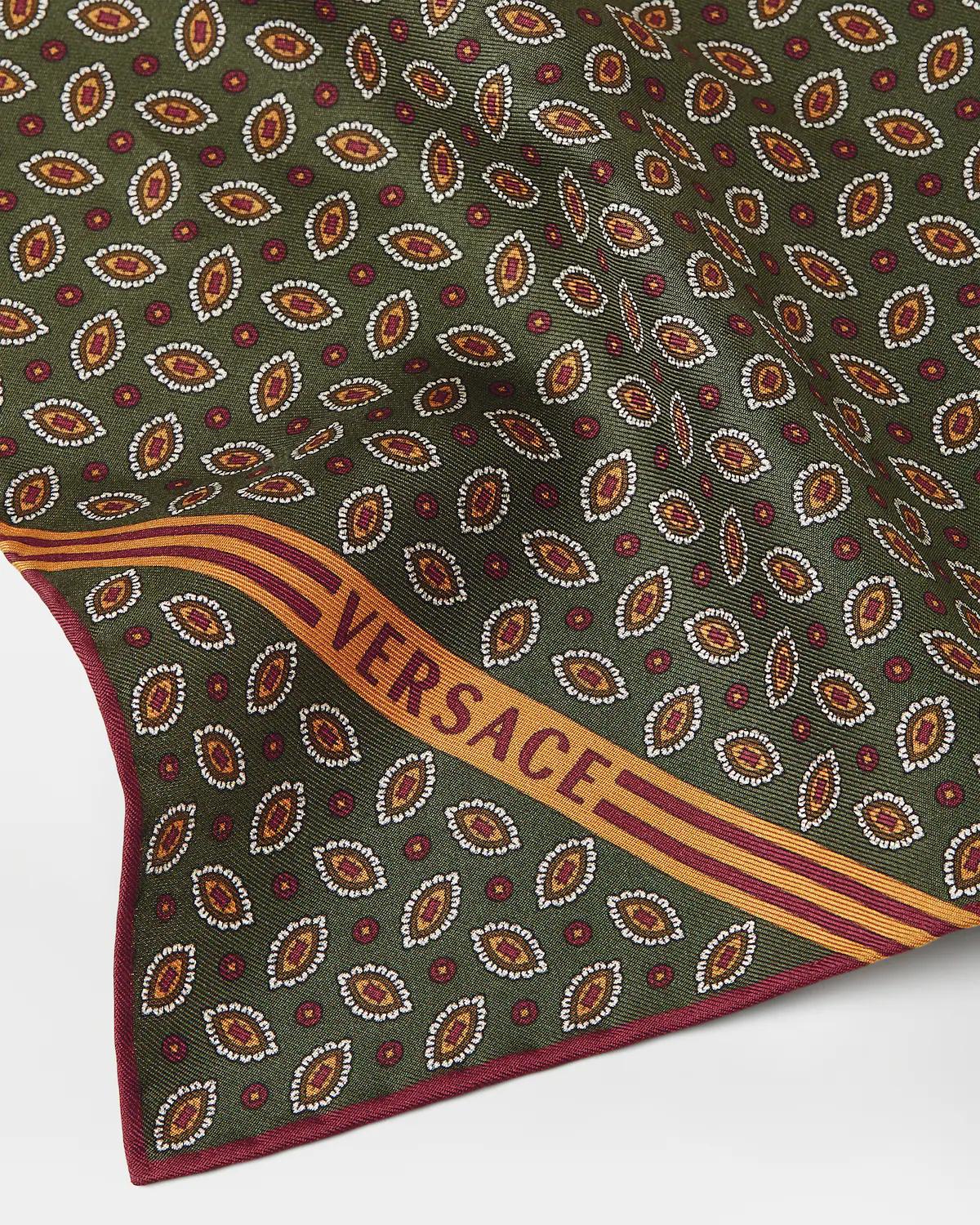 Printed Silk Twill Pocket Square - Image 3