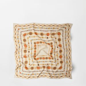 Printed Silk Twill Scarf 90 cm