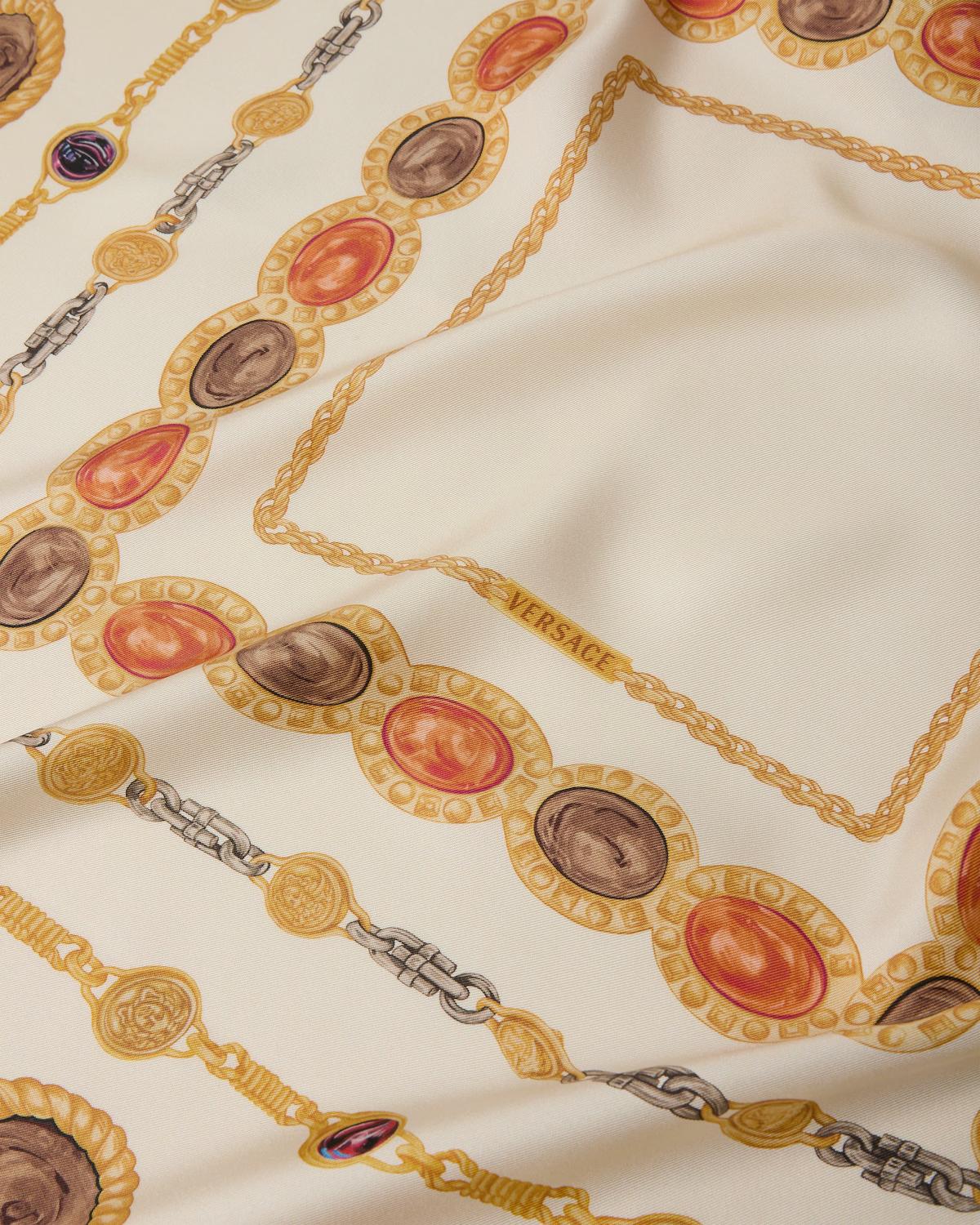 Printed Silk Twill Scarf 90 cm - Image 2