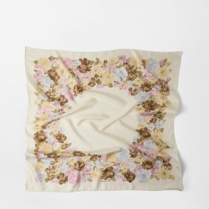 Printed Silk Twill Scarf 90 cm