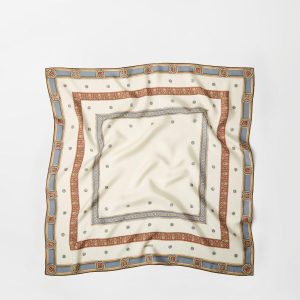 Printed Silk Twill Scarf 90 cm