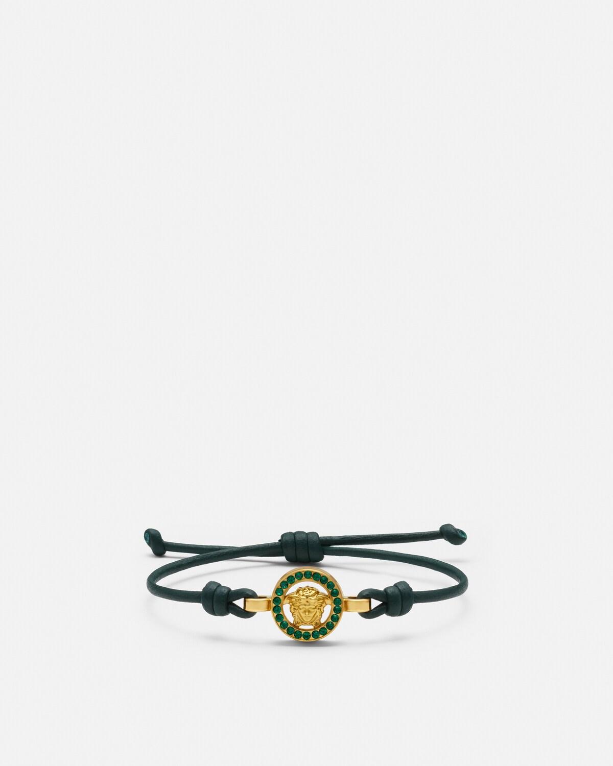 Medusa '95 Crystal Leather Bracelet
