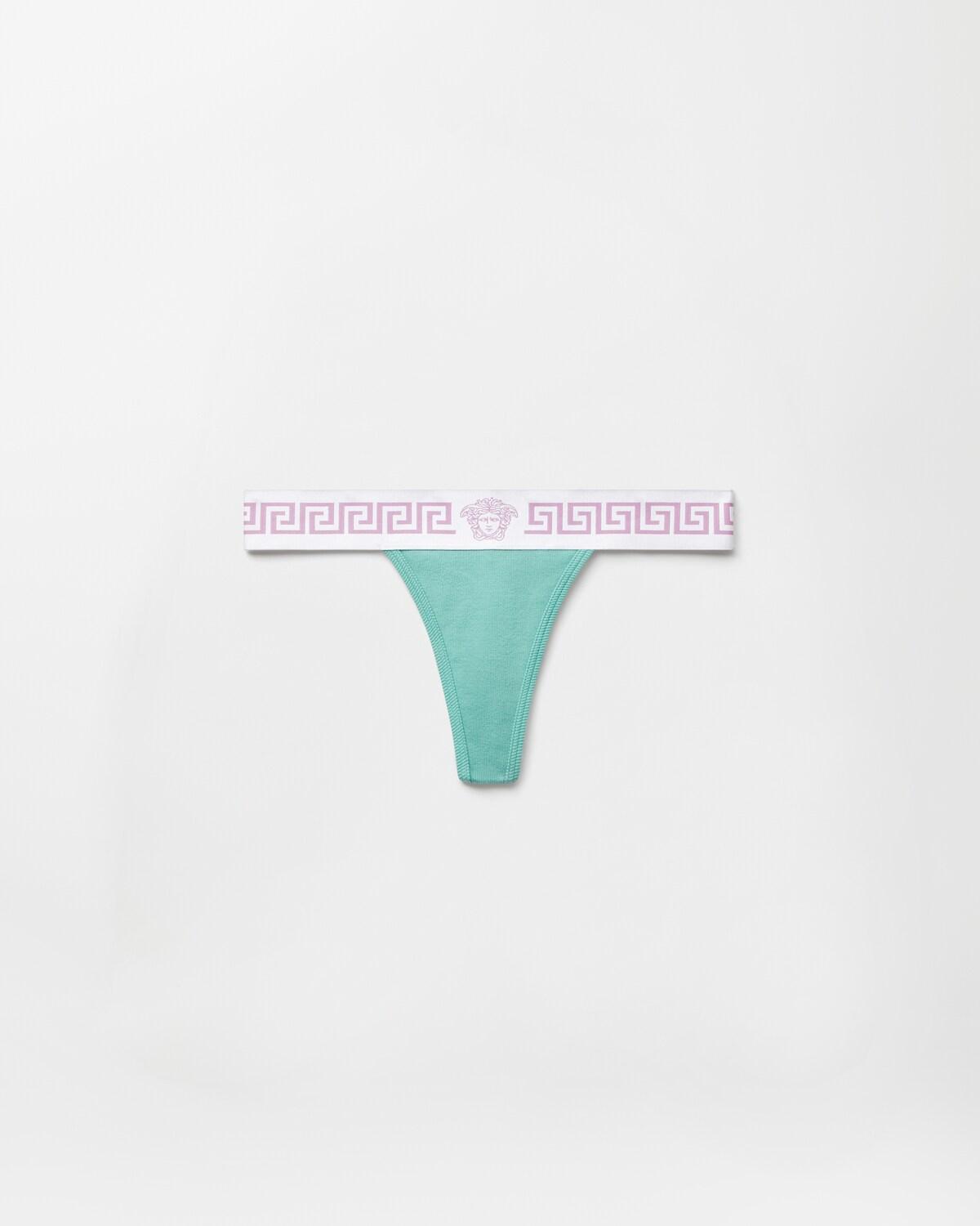 Ribbed Cotton Thong