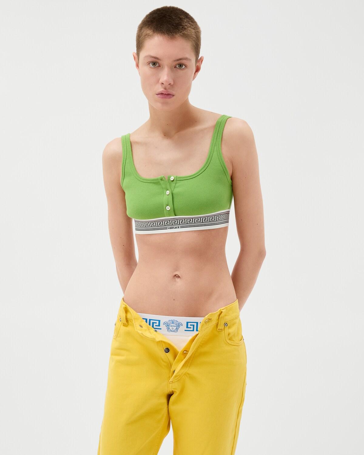 Ribbed Cotton-Jersey Bralette - Image 2