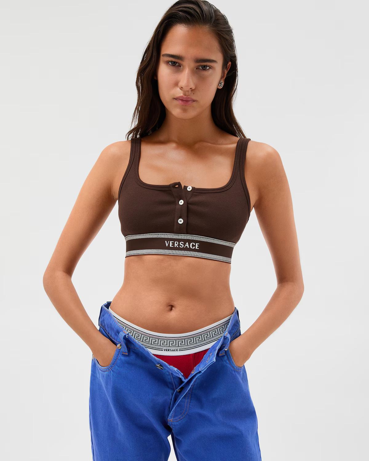 Ribbed Cotton-Jersey Bralette - Image 2