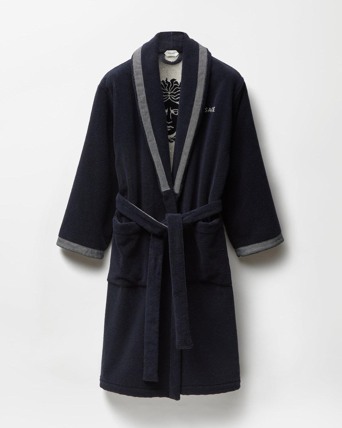 Cotton-Terry Jacquard Bathrobe