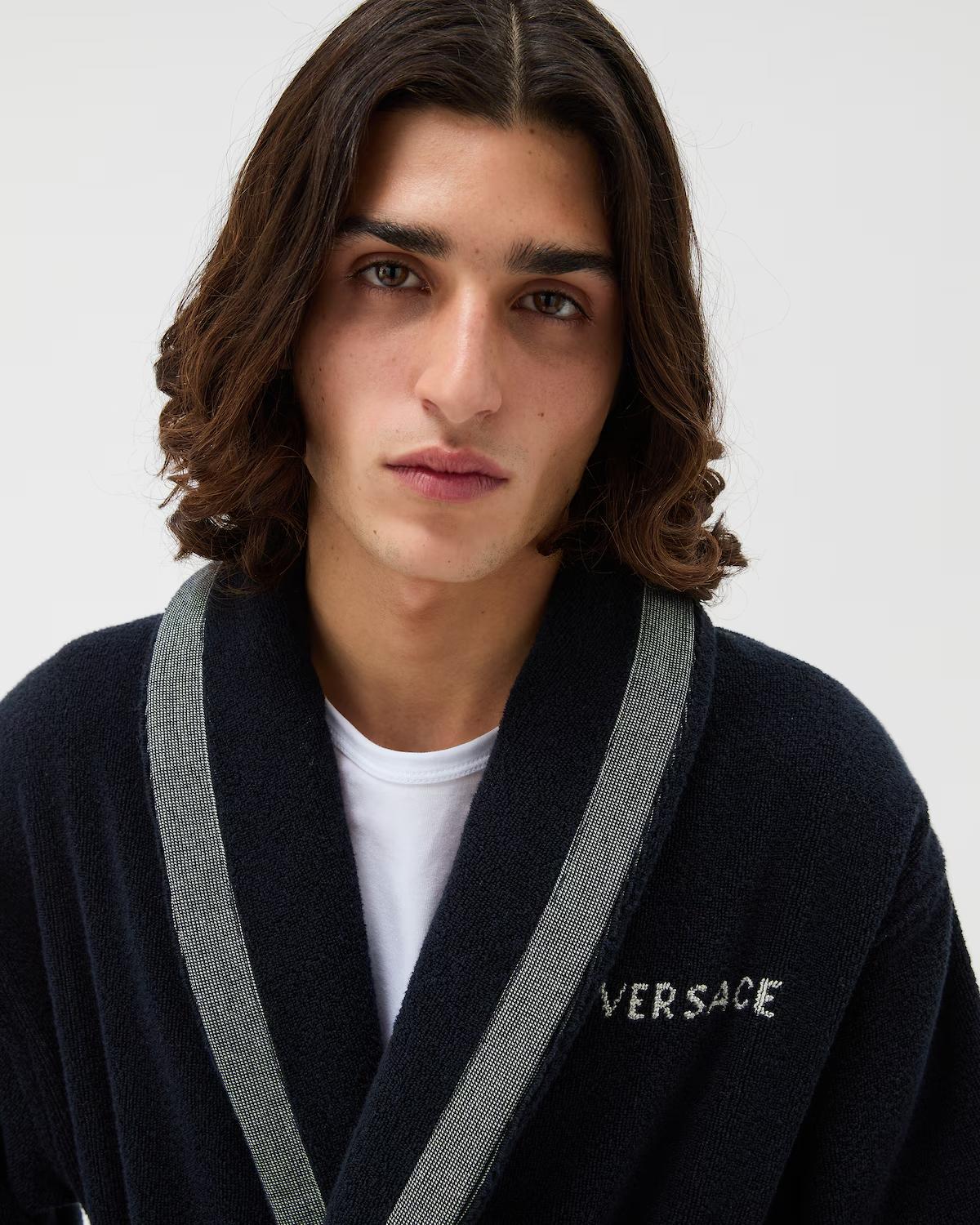 Cotton-Terry Jacquard Bathrobe - Image 5