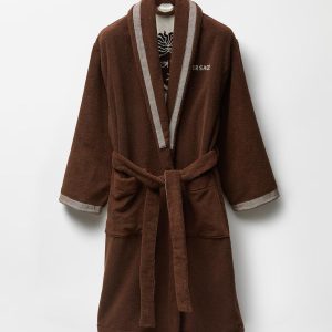 Cotton-Terry Jacquard Bathrobe