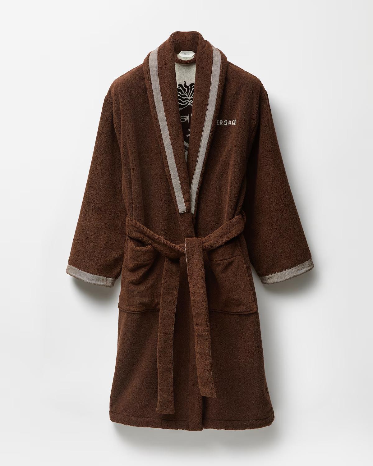 Cotton-Terry Jacquard Bathrobe