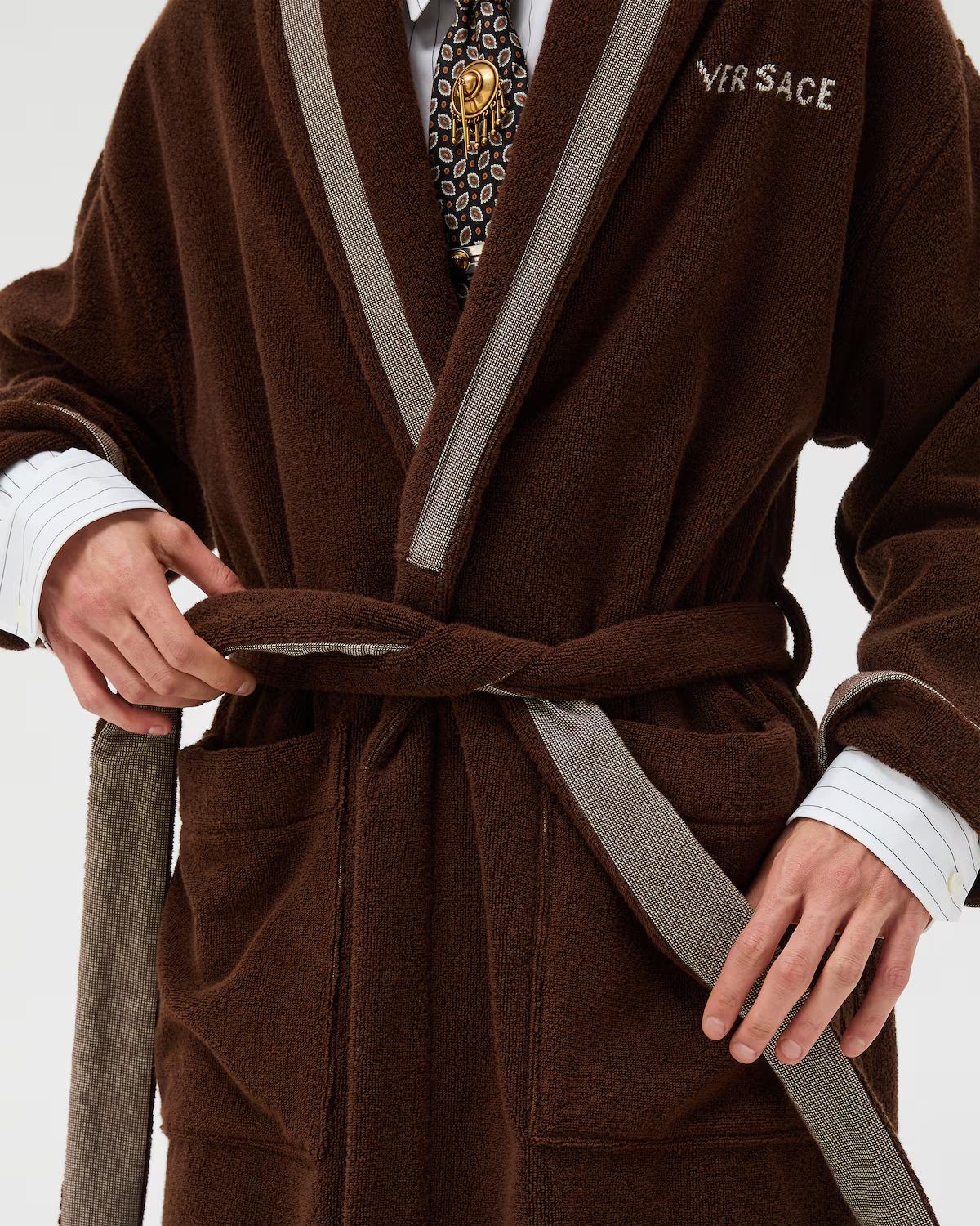Cotton-Terry Jacquard Bathrobe - Image 5