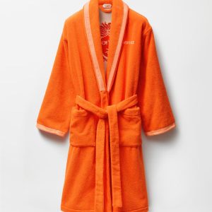 Cotton-Terry Jacquard Bathrobe