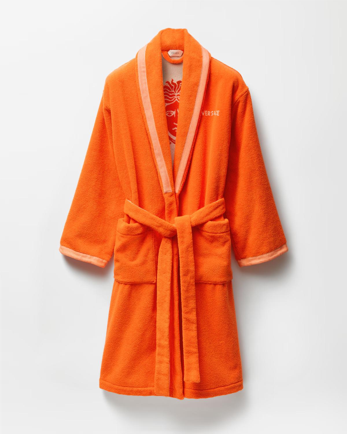 Cotton-Terry Jacquard Bathrobe
