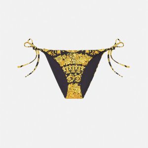 Printed Nylon-Blend Bikini Bottoms