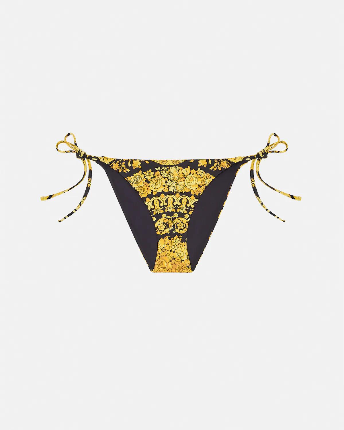 Printed Nylon-Blend Bikini Bottoms