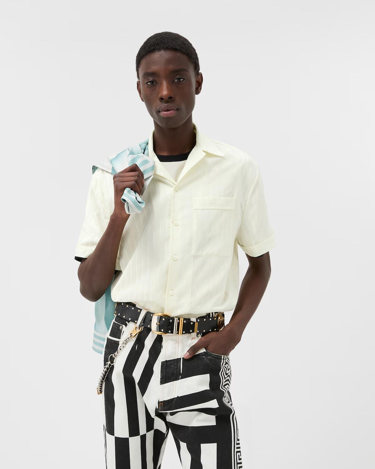 Jacquard Cotton-Silk Regular Shirt - Image 2