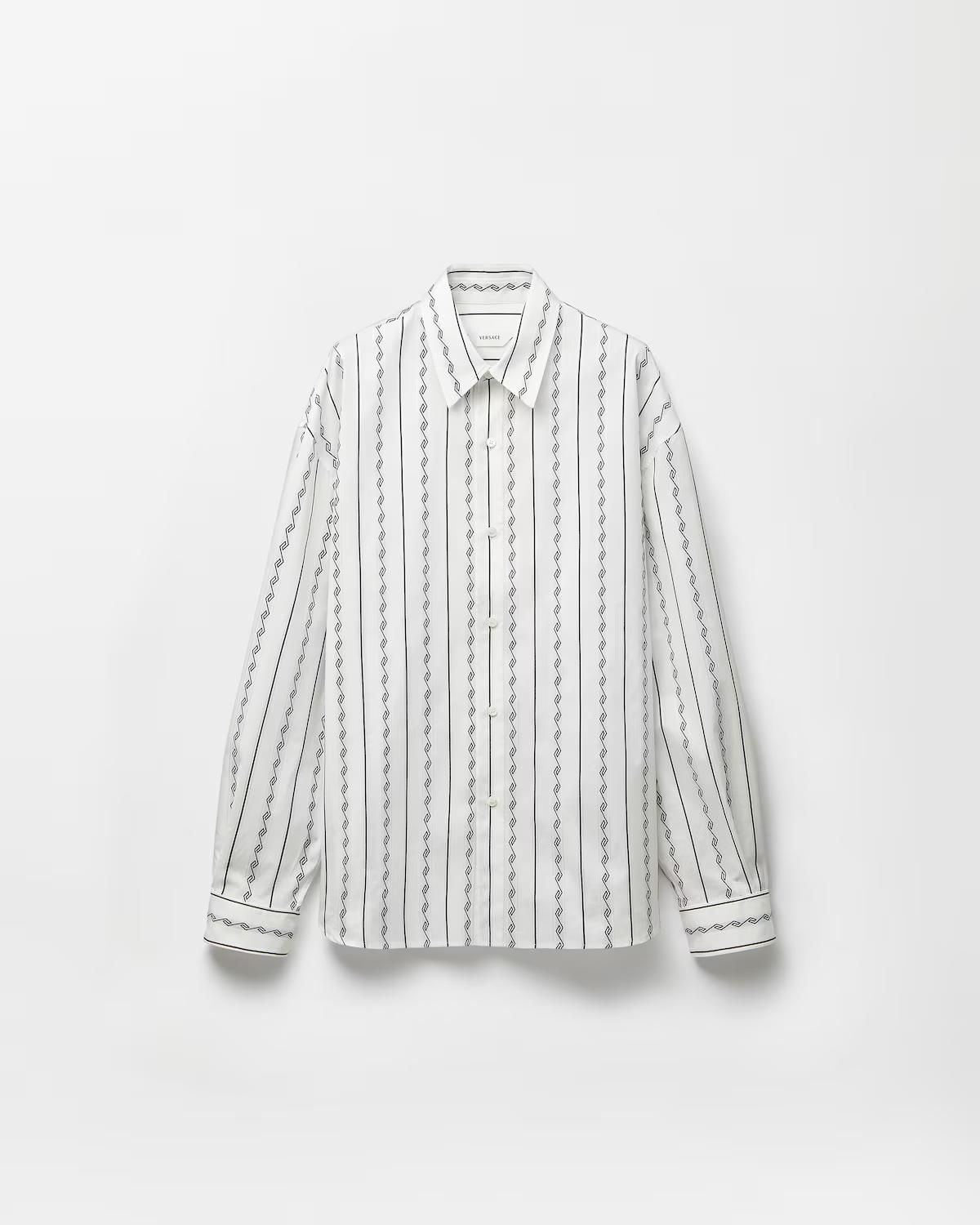 Jacquard Cotton-Silk Loose Shirt