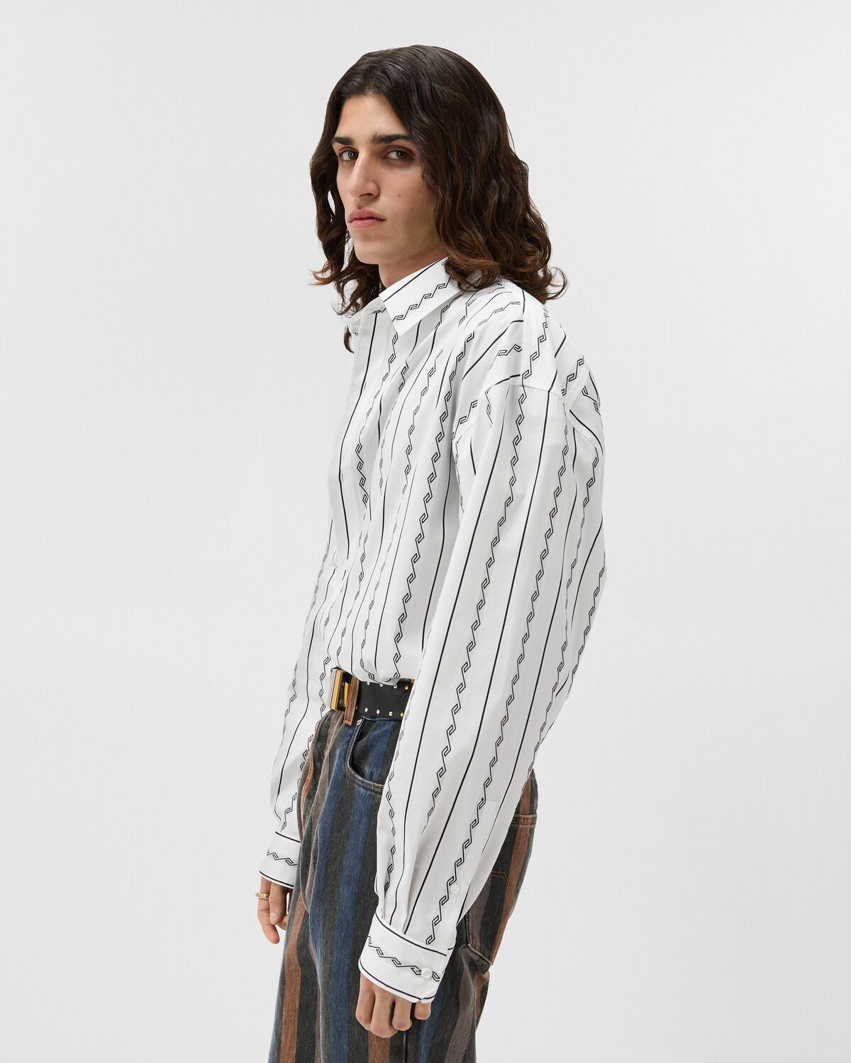 Jacquard Cotton-Silk Loose Shirt - Image 4