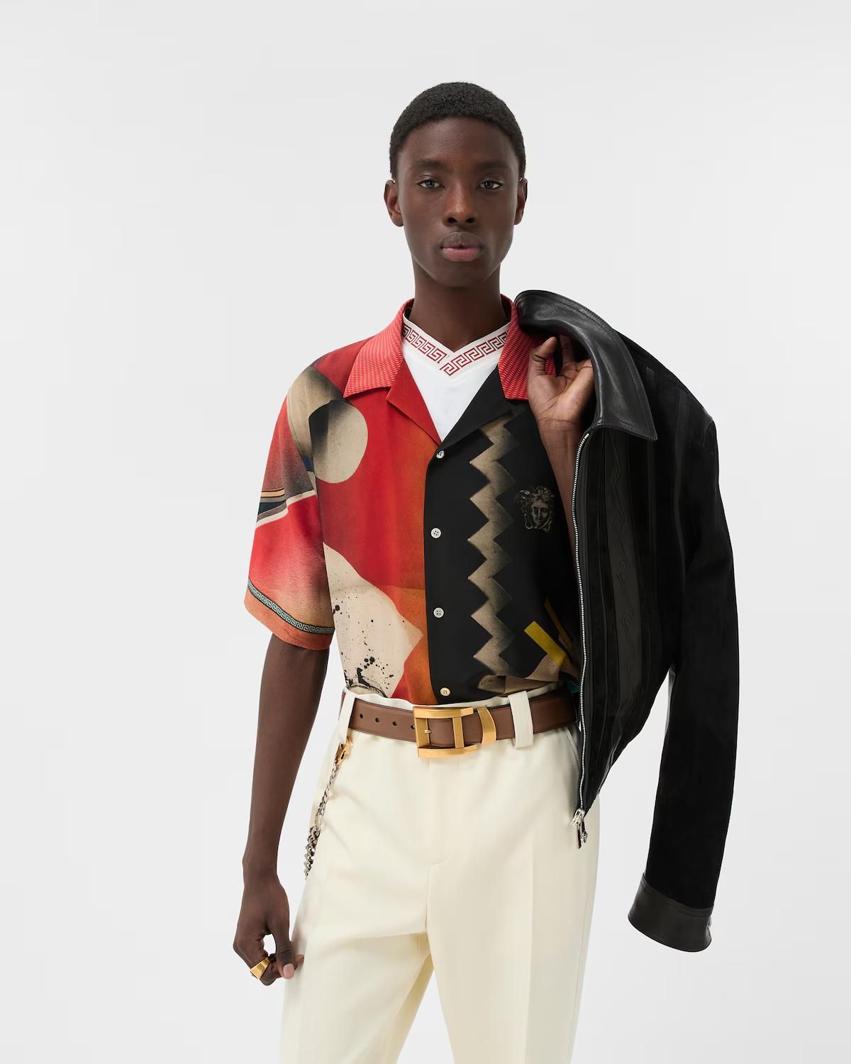 Printed Cr??pe De Chine Silk Shirt - Image 2