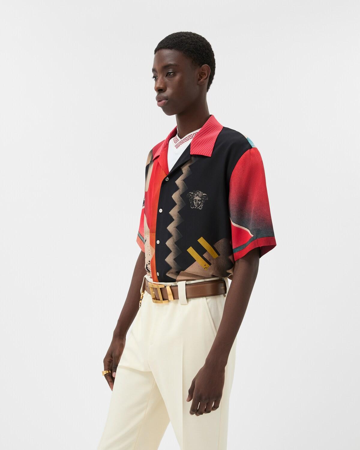 Printed Cr??pe De Chine Silk Shirt - Image 4
