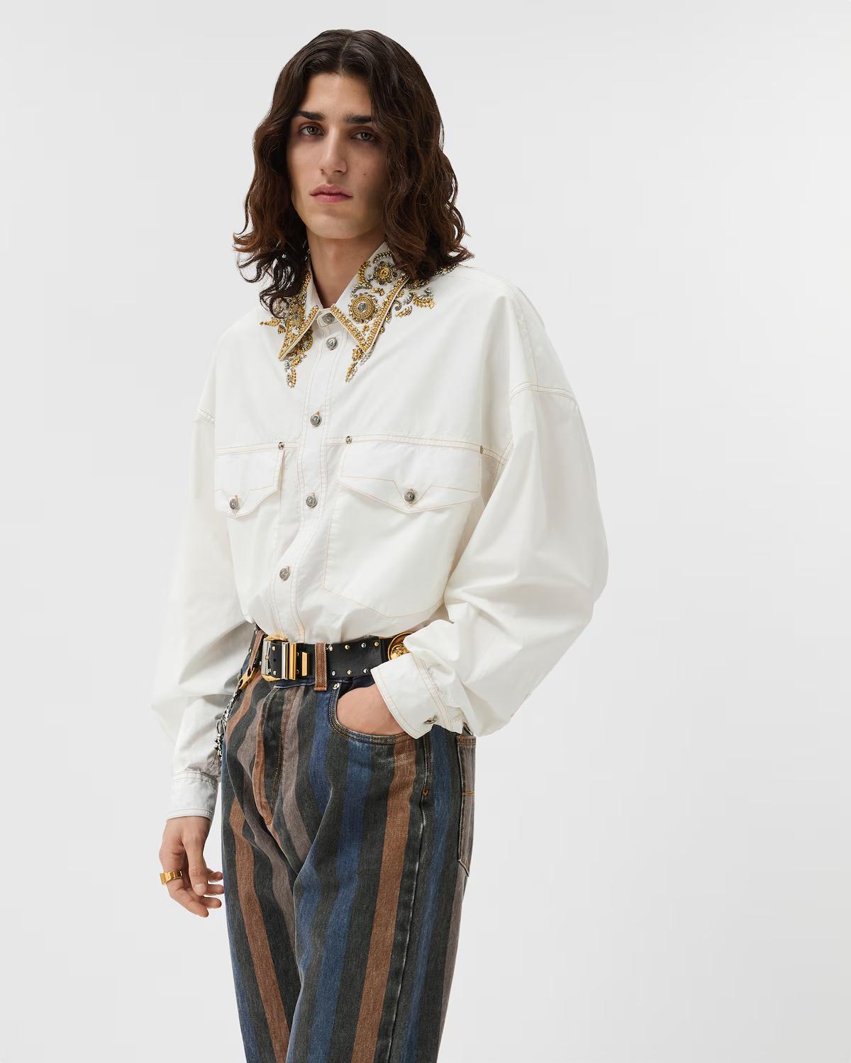 Embroidered Cotton-Poplin Shirt - Image 4