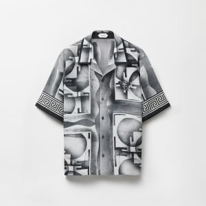 Printed Cr??pe De Chine Silk Shirt