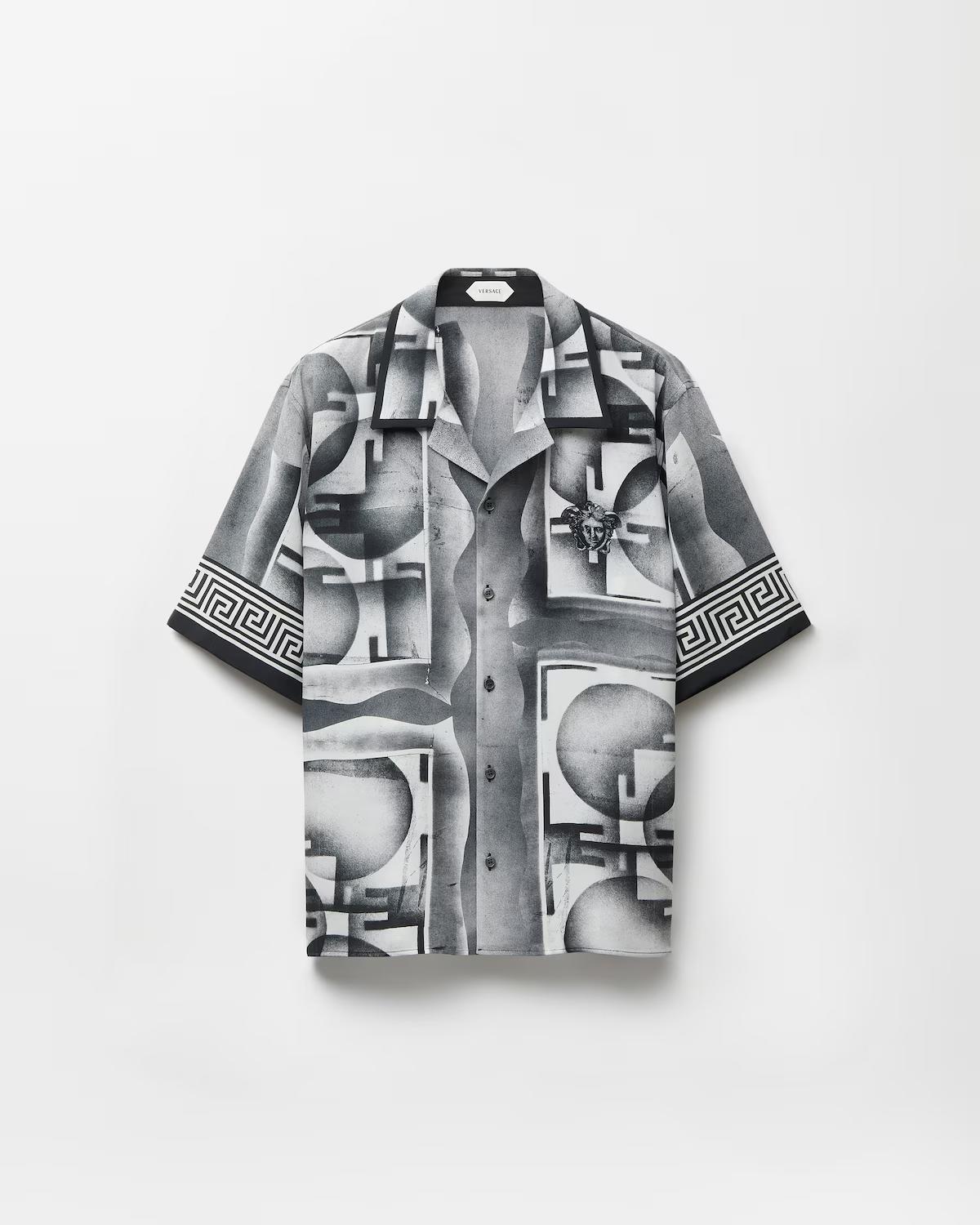 Printed Cr??pe De Chine Silk Shirt
