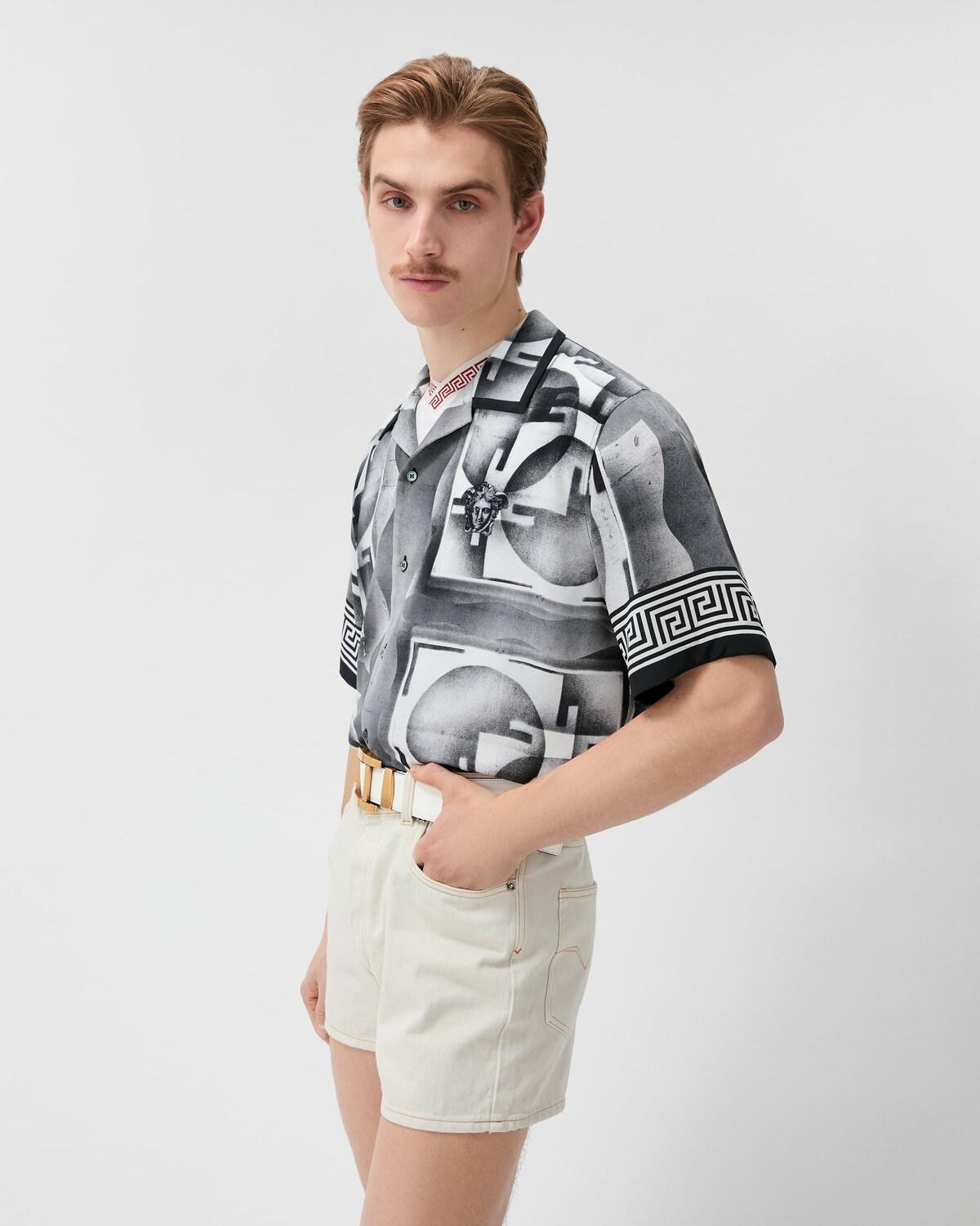 Printed Cr??pe De Chine Silk Shirt - Image 4