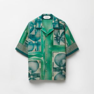 Printed Cr??pe De Chine Silk Shirt