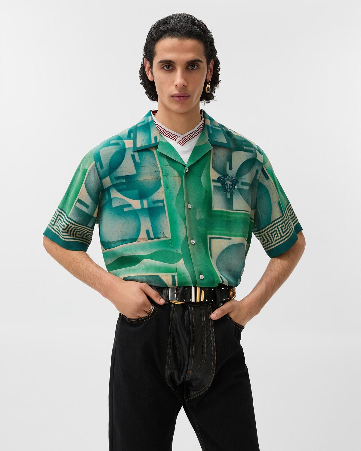 Printed Cr??pe De Chine Silk Shirt - Image 2
