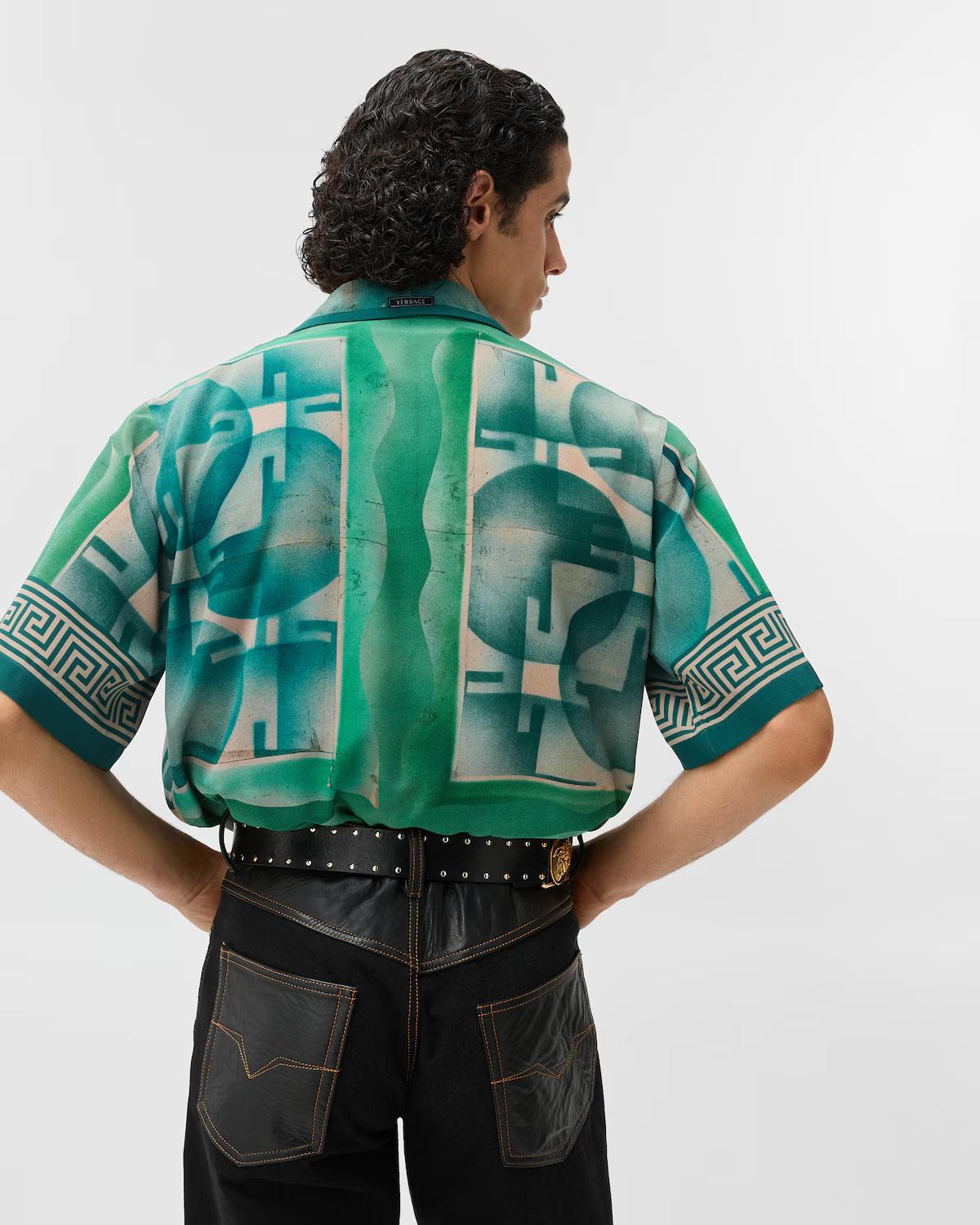 Printed Cr??pe De Chine Silk Shirt - Image 3