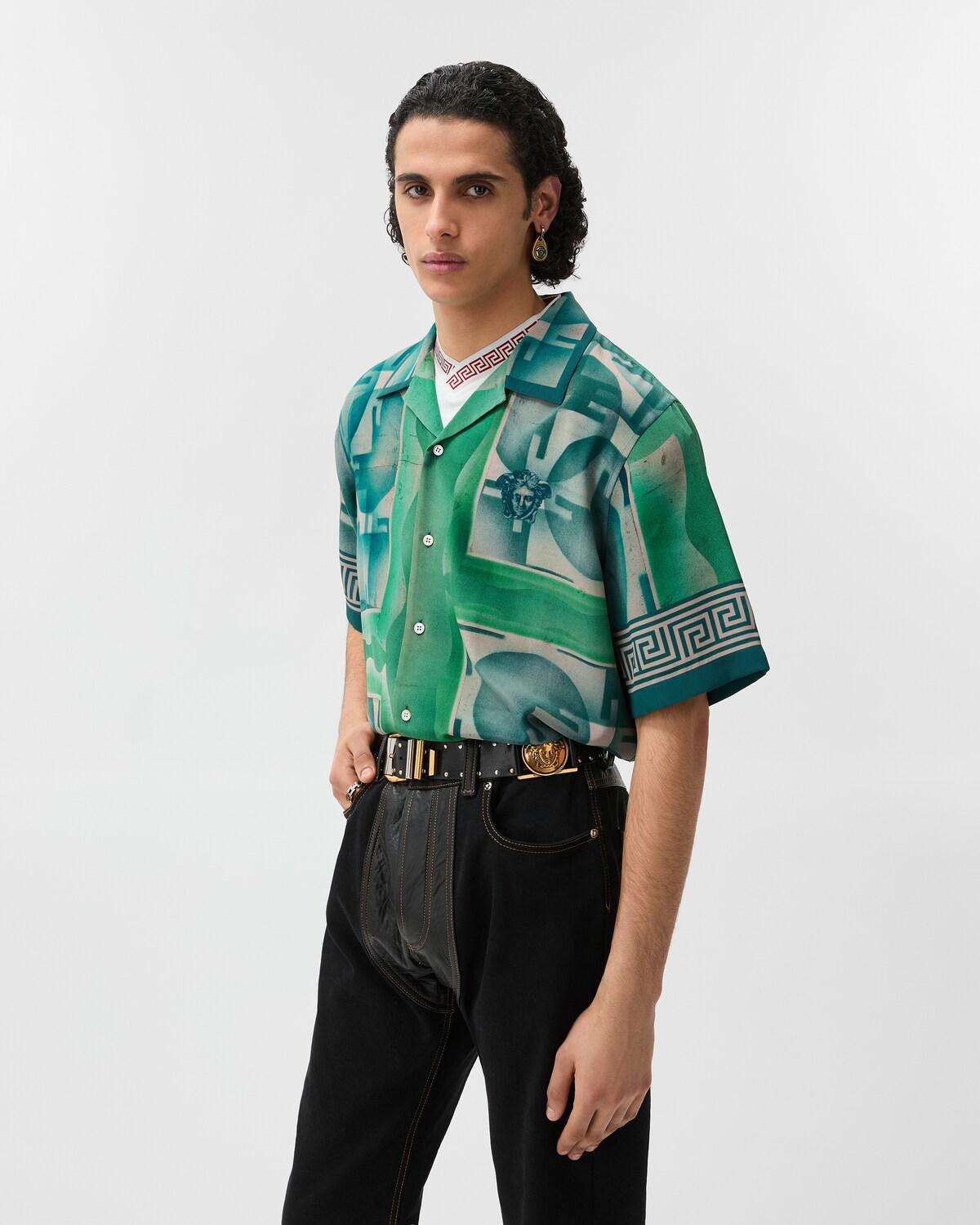 Printed Cr??pe De Chine Silk Shirt - Image 4