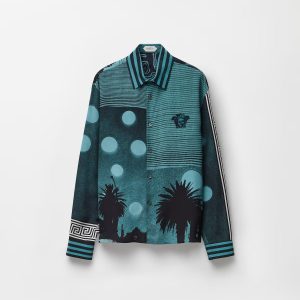 Printed Silk Cr??pe De Chine Regular Shirt
