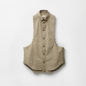 Micro-Checked Cotton-Poplin Sleeveless Shirt