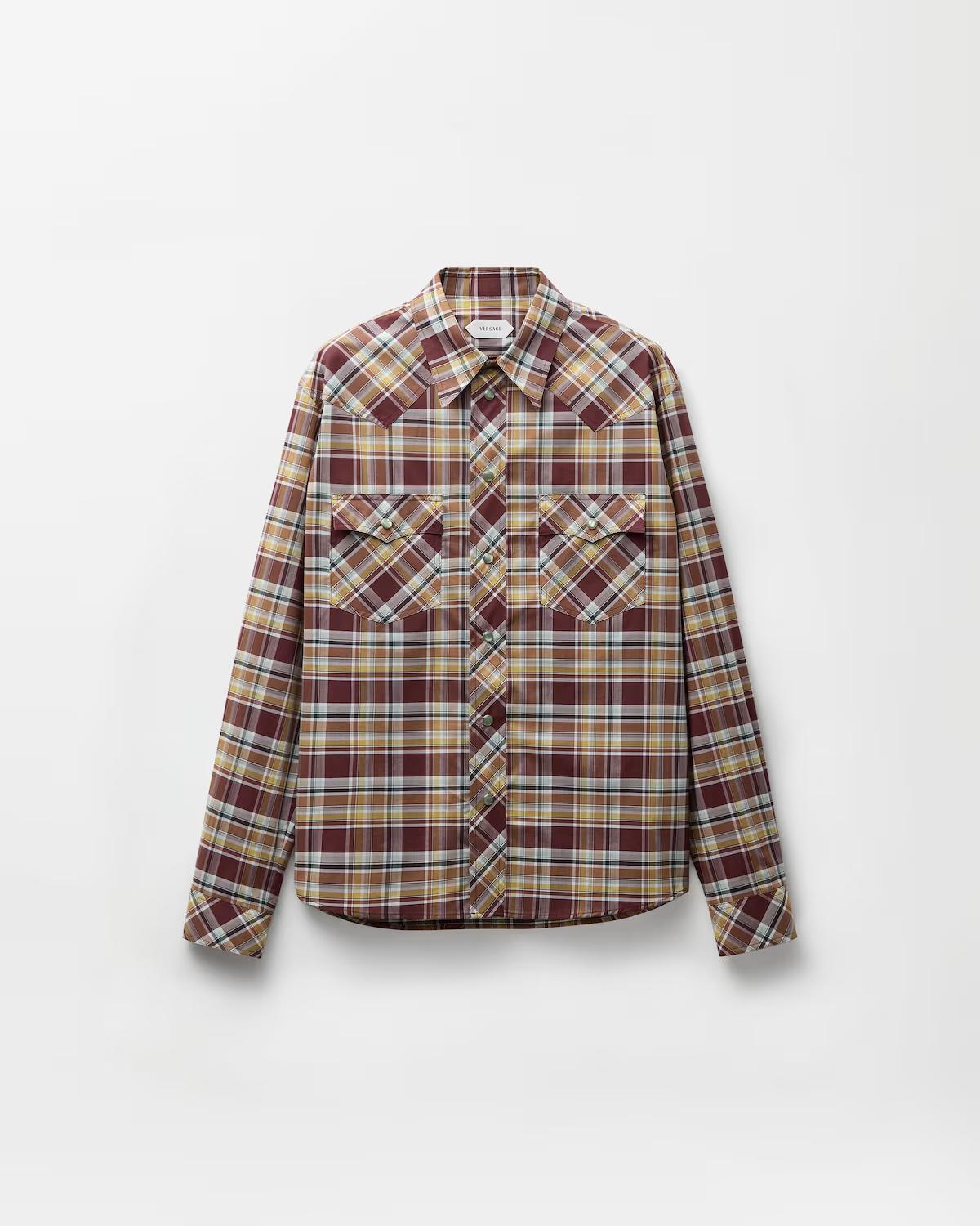 Checked Cotton-Poplin Slim Shirt