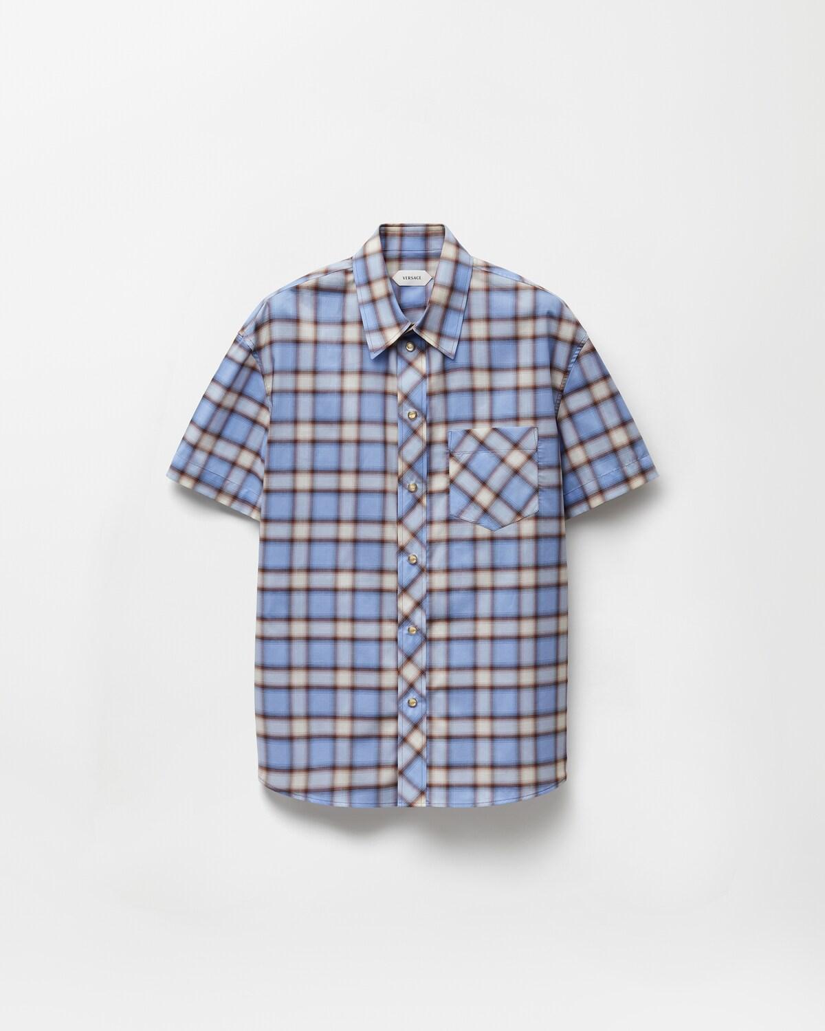 Checked Cotton-Poplin Slim Shirt