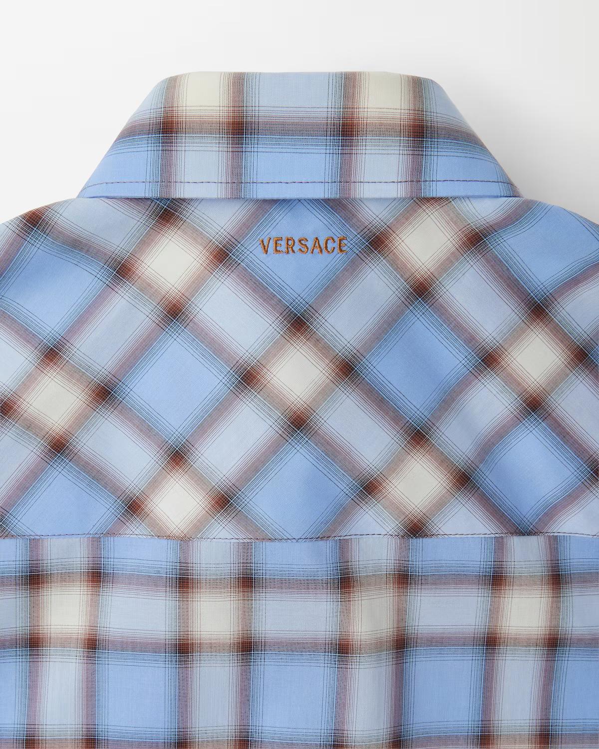 Checked Cotton-Poplin Slim Shirt - Image 4