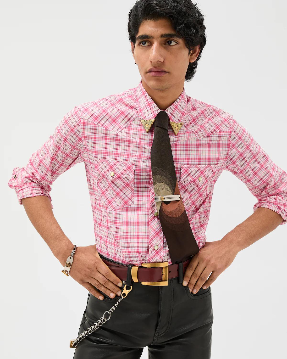 Checked Cotton-Poplin Slim Shirt - Image 2