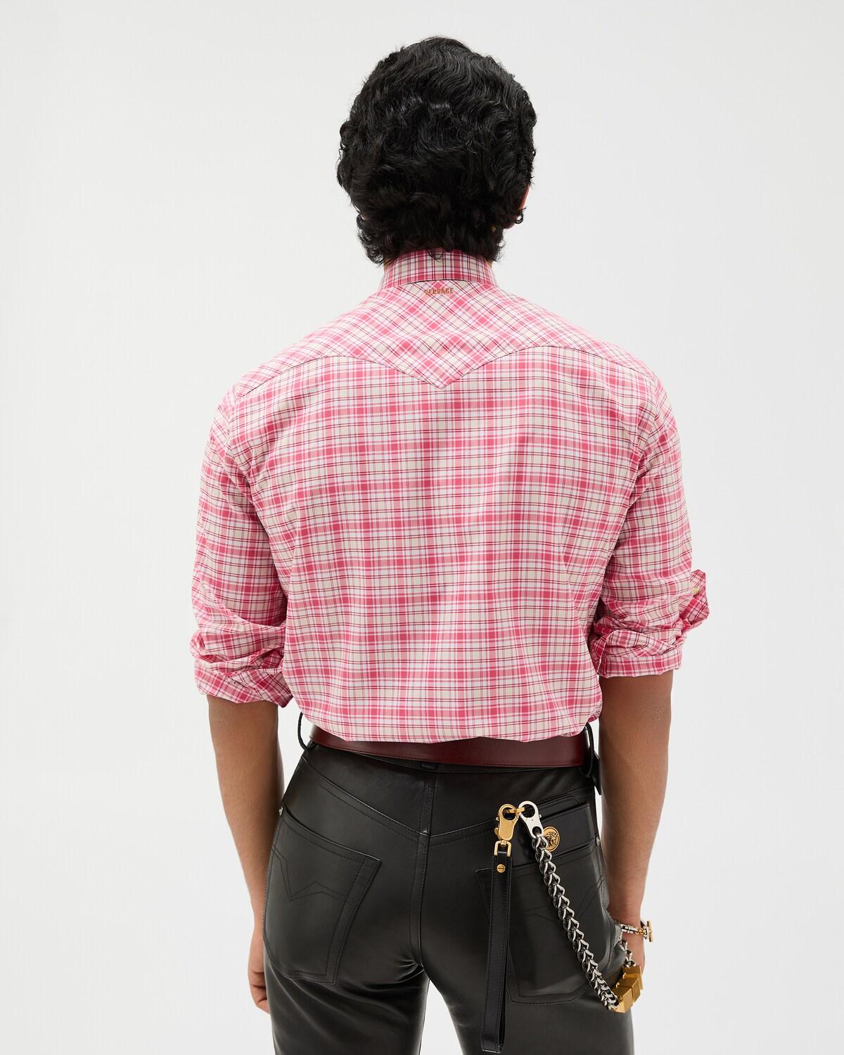 Checked Cotton-Poplin Slim Shirt - Image 3