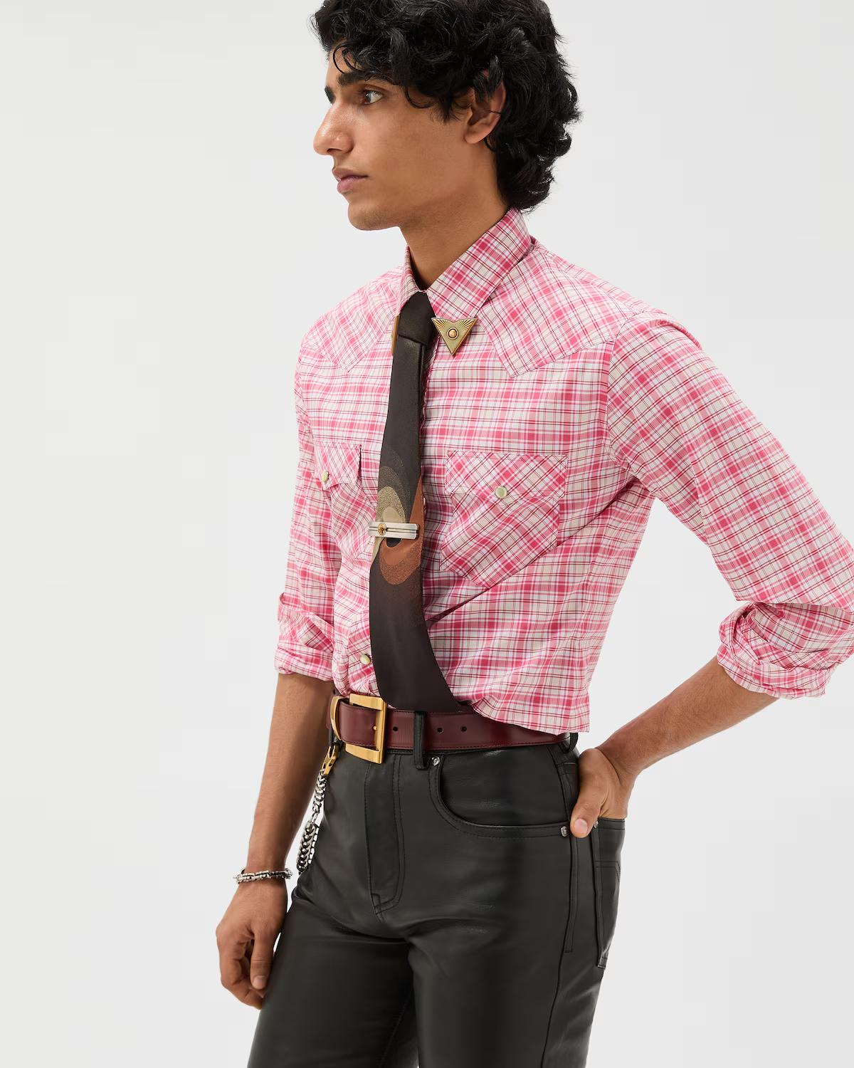 Checked Cotton-Poplin Slim Shirt - Image 4
