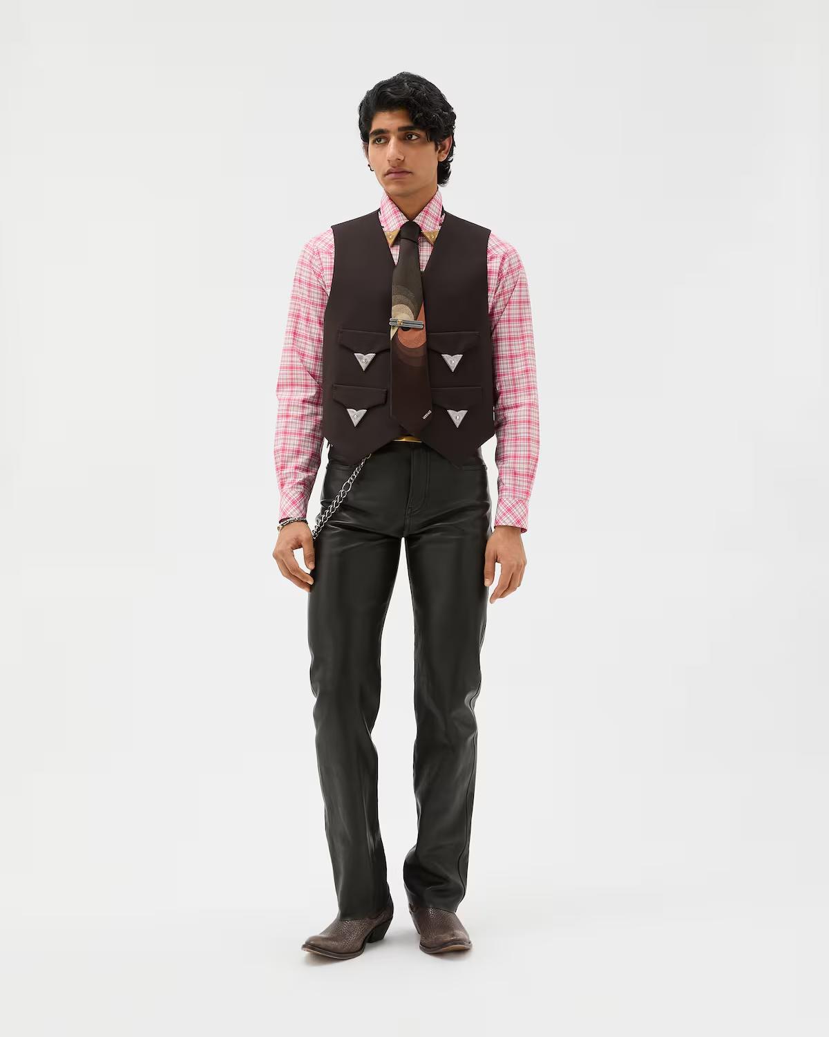 Checked Cotton-Poplin Slim Shirt - Image 6