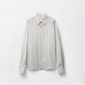 Striped Cotton-Poplin Loose Shirt