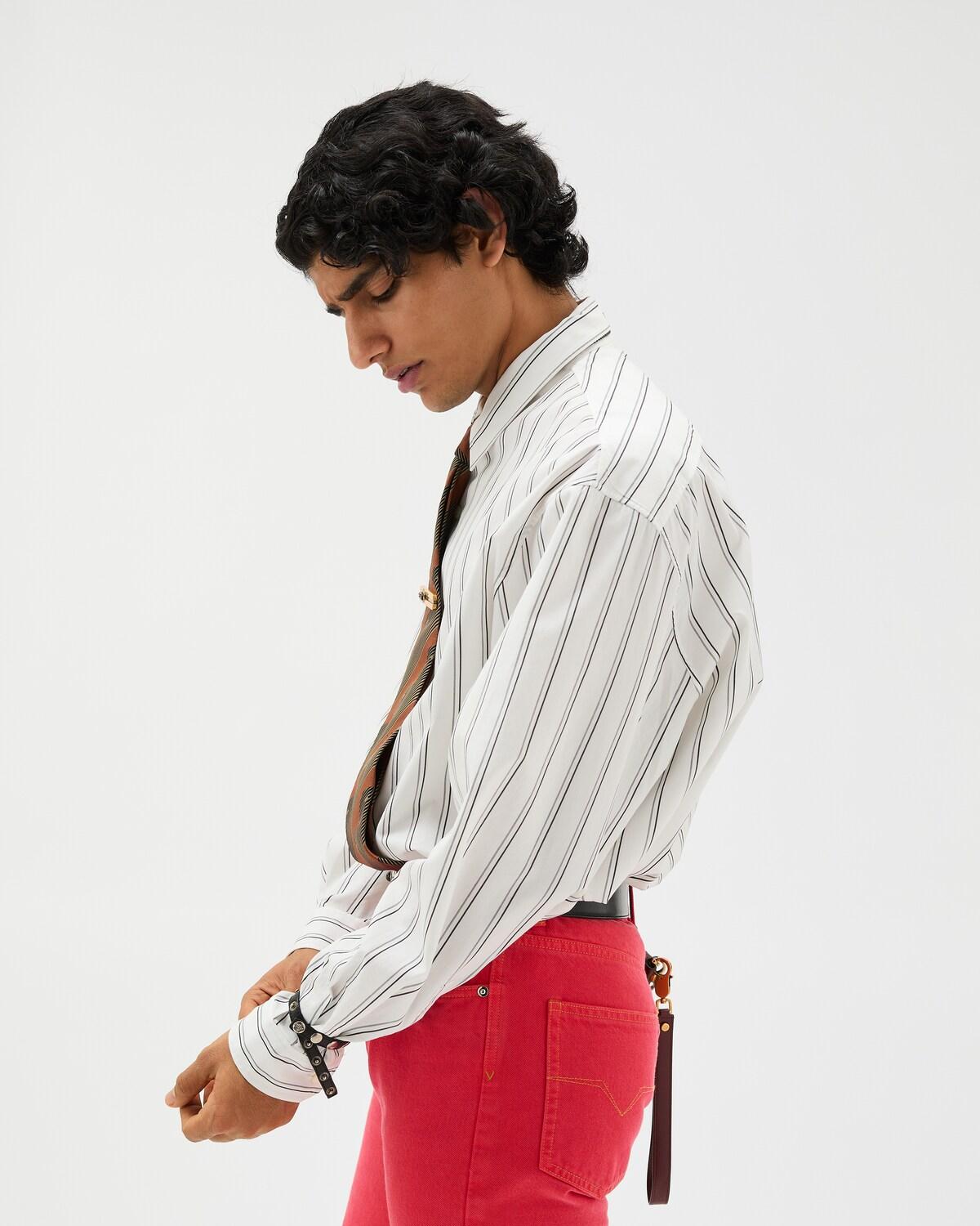 Striped Cotton-Poplin Loose Shirt - Image 4