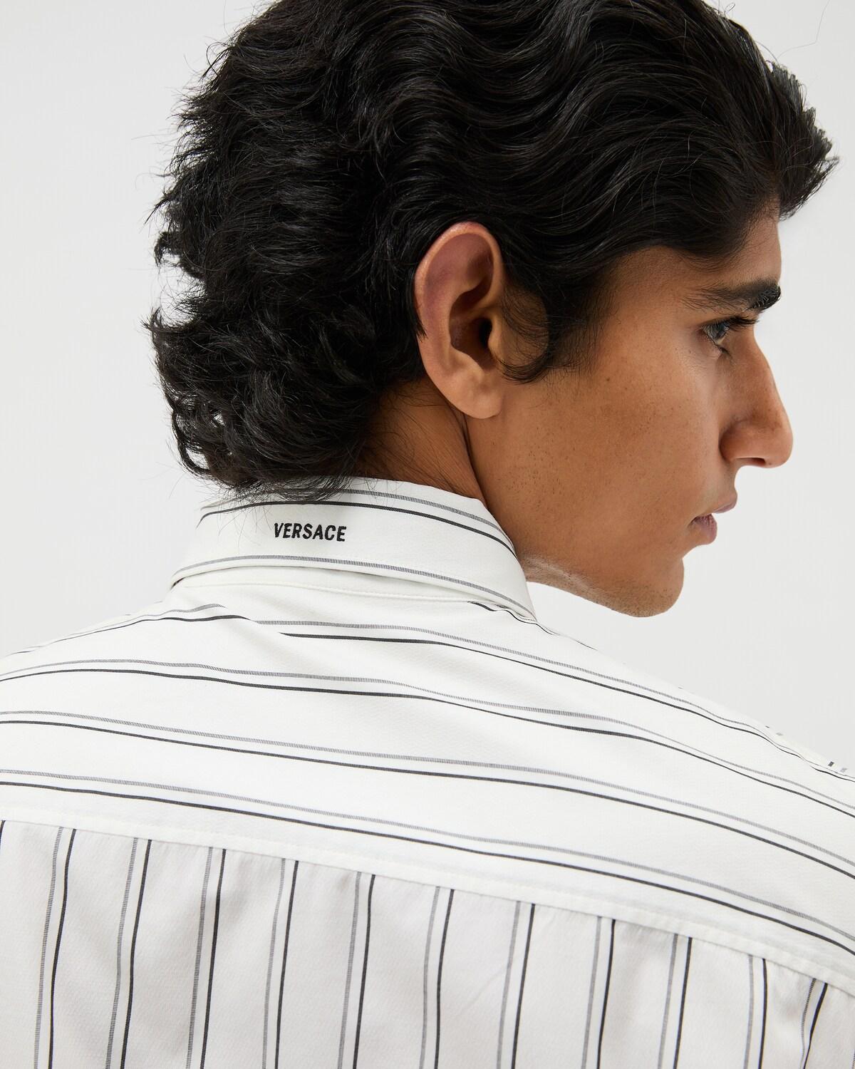 Striped Cotton-Poplin Loose Shirt - Image 5
