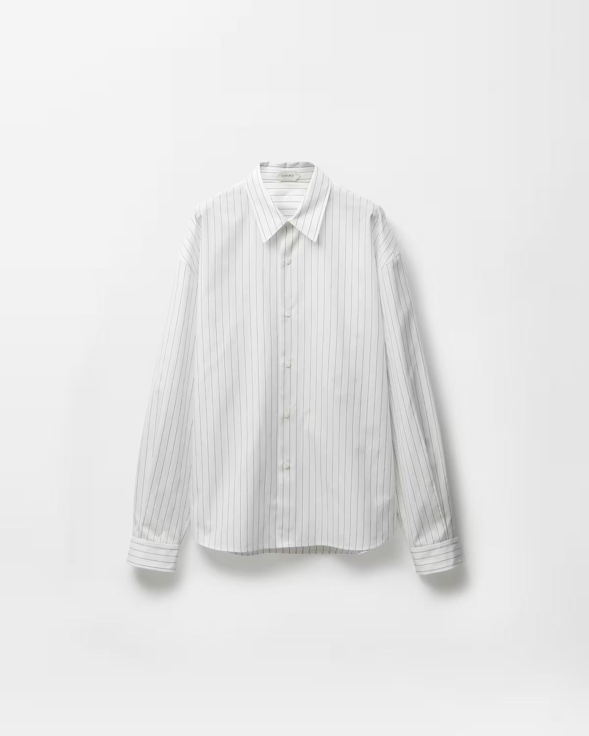 Striped Cotton-Poplin Loose Shirt
